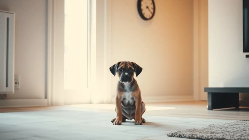 Hur länge kan en 5 månaders valp vara ensam